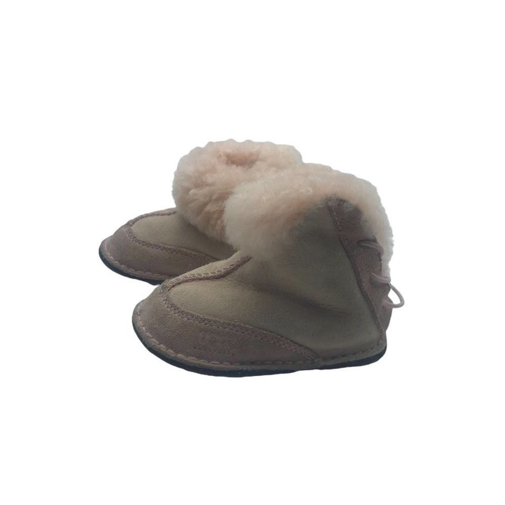 UGG Infant‎ Boo Boots Baby Pink Sheepskin Suede Winter Fully Lined Size Medium